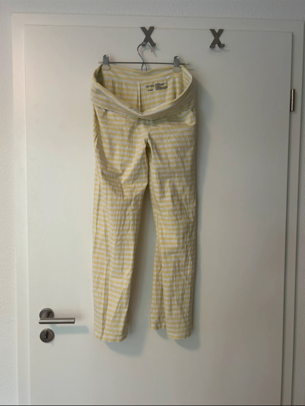 Yellow Striped Yoga Pants